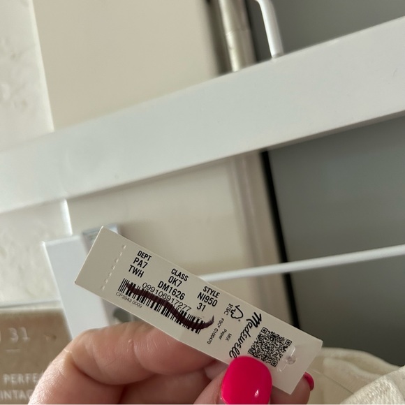 NWT Madewell The Perfect Vintage Straight Jeans Tile White - Picture 5 of 5